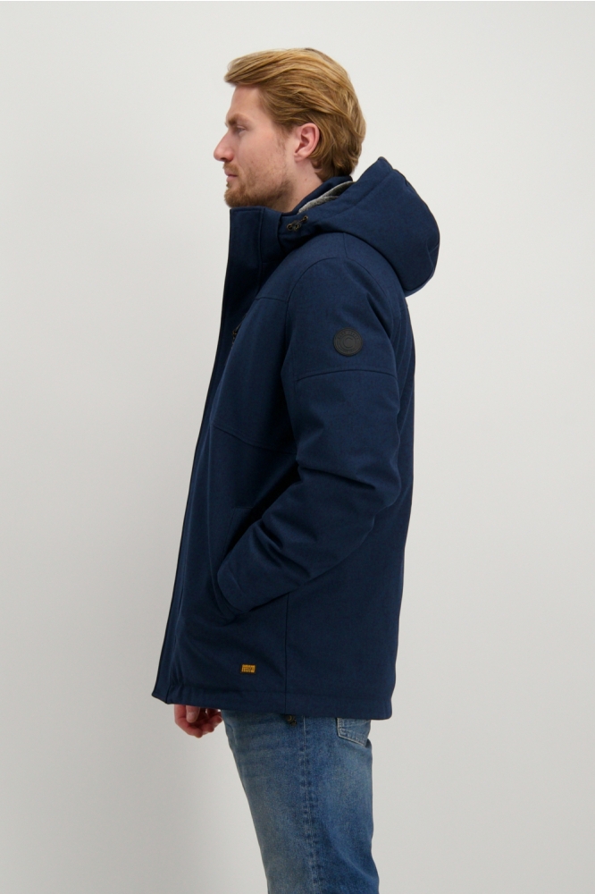 Cars blauwe heren jas | Model zijaanzicht