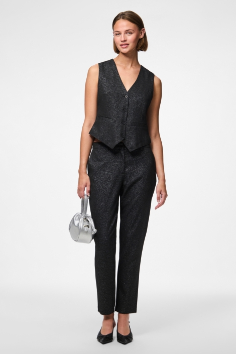 Pieces zwarte dames gilet | Model