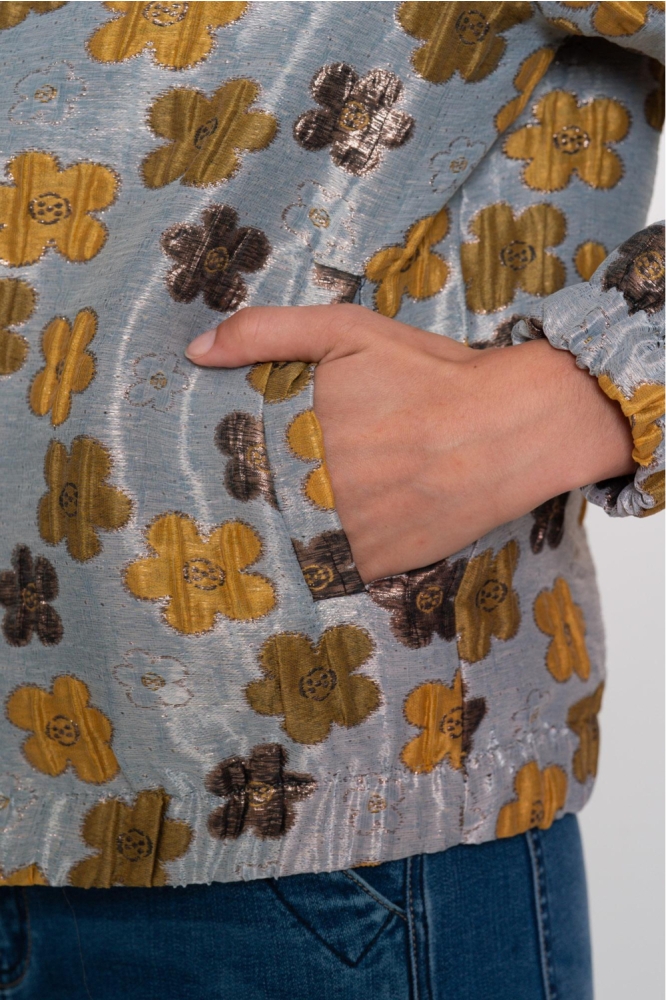 Geisha grijze dames vest | Kleurstaal