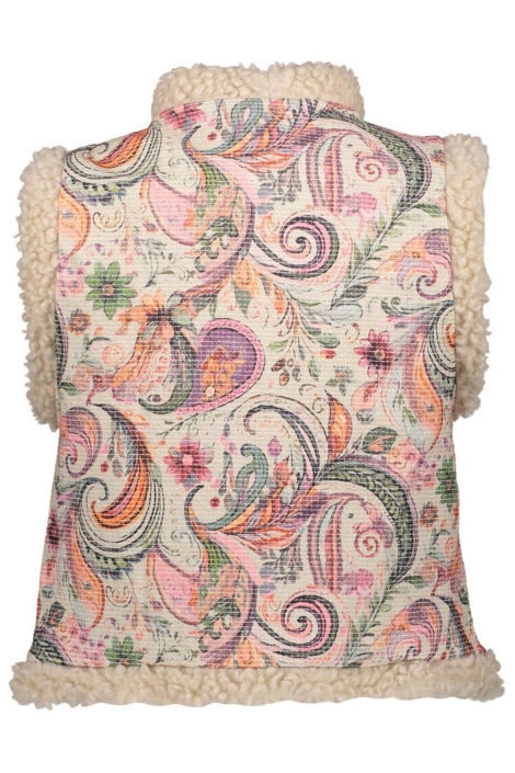 Geisha beige dames gilet | Achteraanzicht