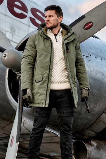 PME legend long jacket ice pilot coated crunc Groen