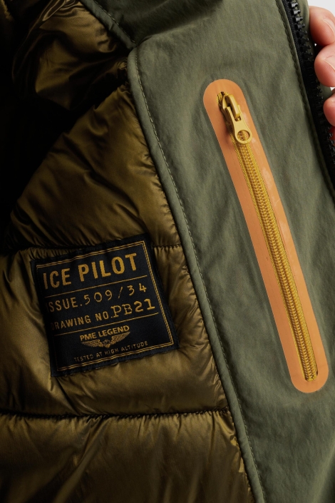PME legend groene heren jas | Close up