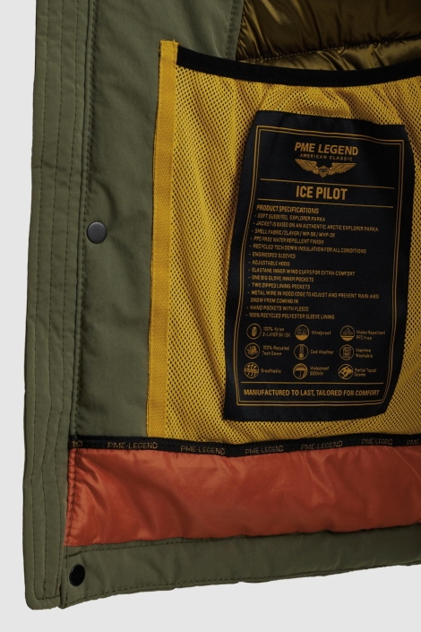 PME legend groene heren jas | Close up
