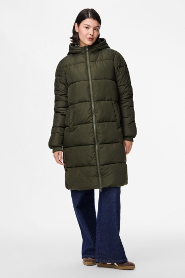 Pieces Jas PCBEE NEW LONG PUFFER JACKET NOOS B 17115627 FOREST NIGHT