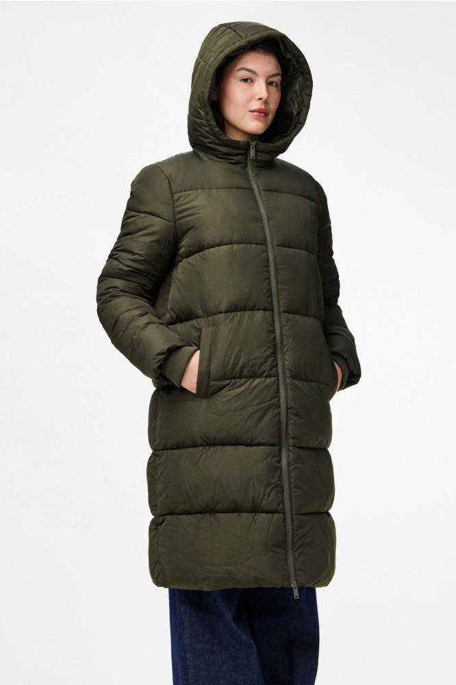 Pieces groene dames jas | Model