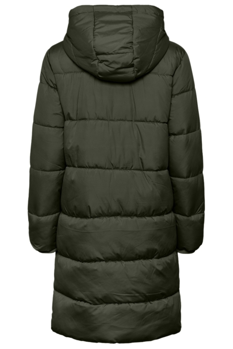 Pieces groene dames jas | Achteraanzicht