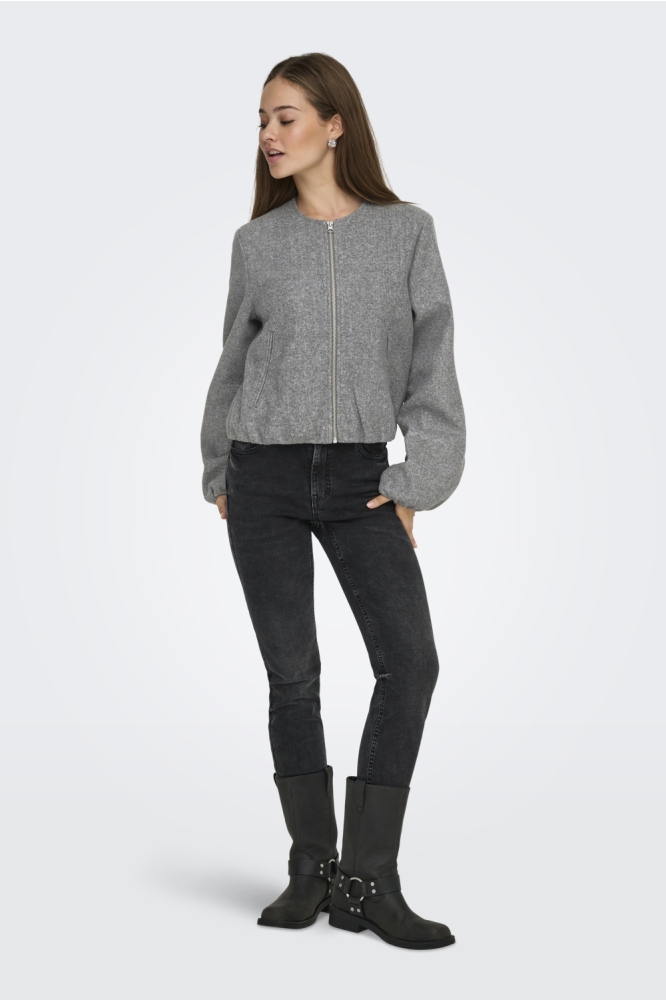 Jacqueline de Yong grijze dames vest | Model