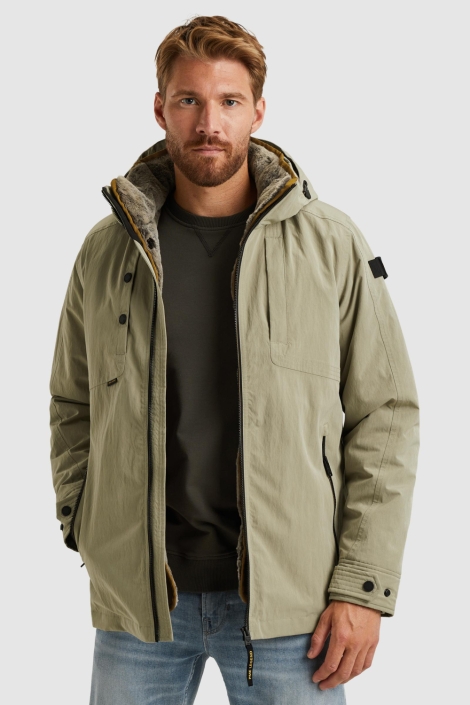 PME legend groene heren jas | Model vooraanzicht