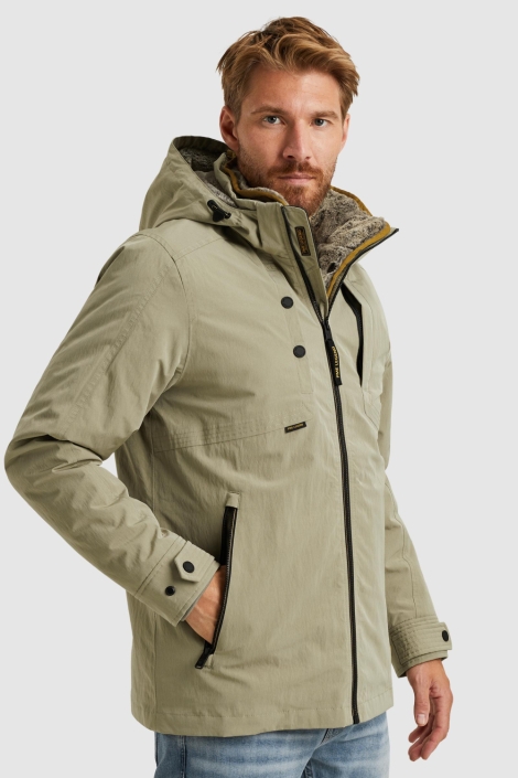 PME legend groene heren jas | Model zijaanzicht