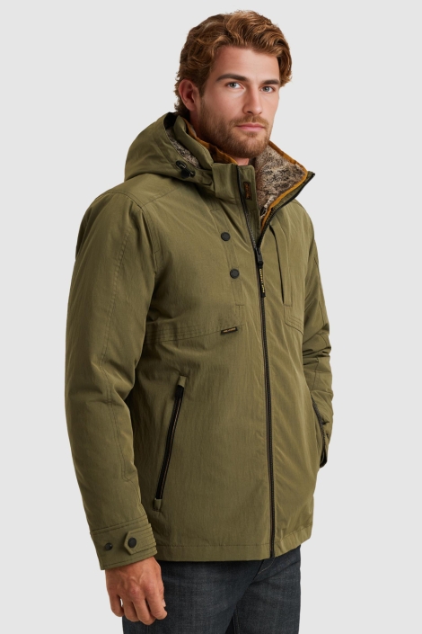 PME legend groene heren jas | Model zijaanzicht