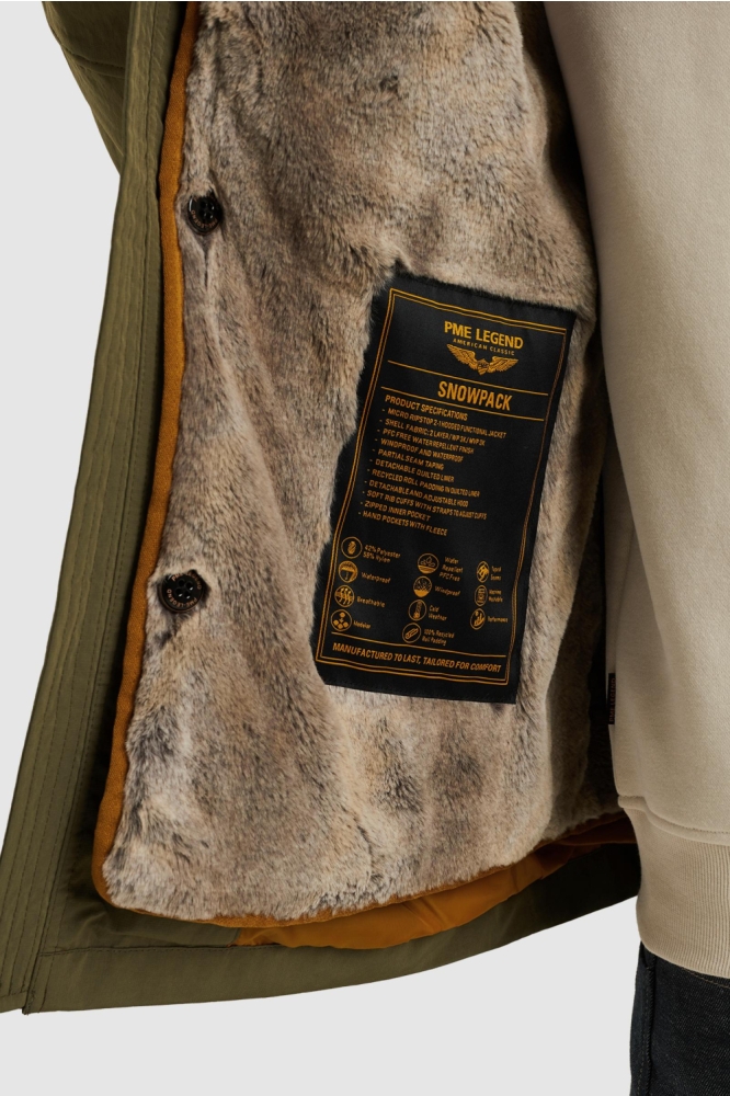 PME legend groene heren jas | Close up