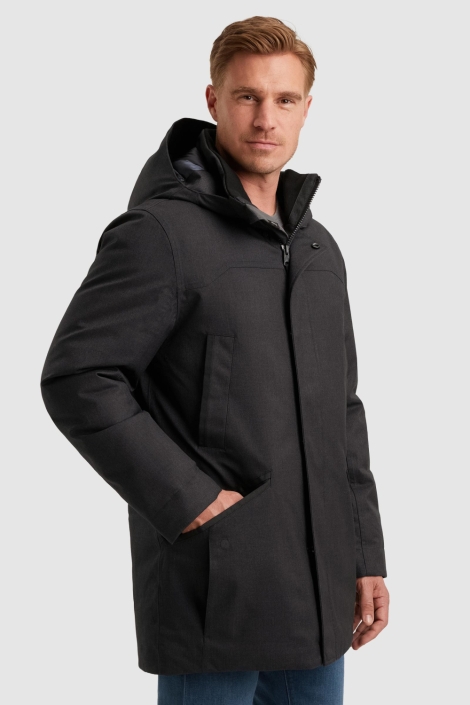 Vanguard blauwe heren jas | Model zijaanzicht