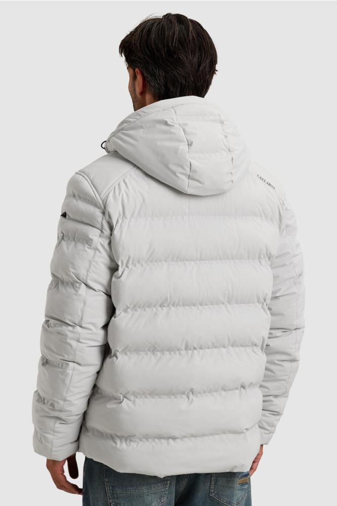 Cast Iron grijze heren jas | Achteraanzicht