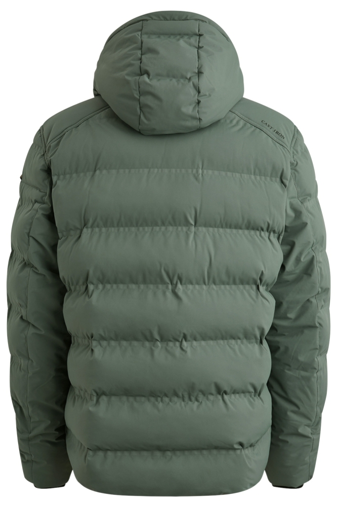 Cast Iron groene heren jas | Achteraanzicht