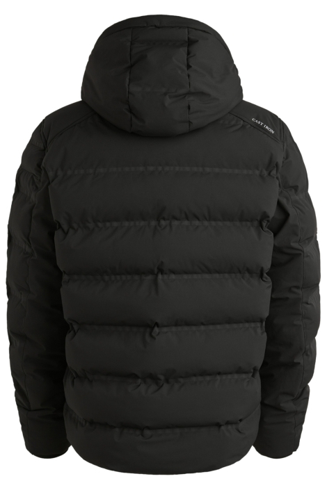 Cast Iron zwarte heren jas | Achteraanzicht