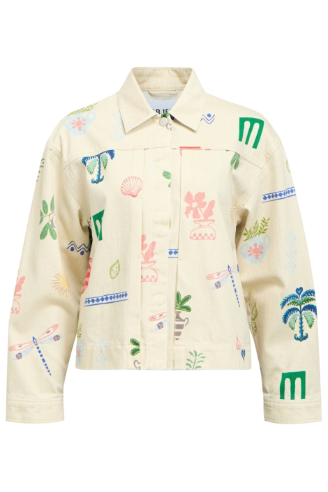 Object beige dames jas | Vooraanzicht