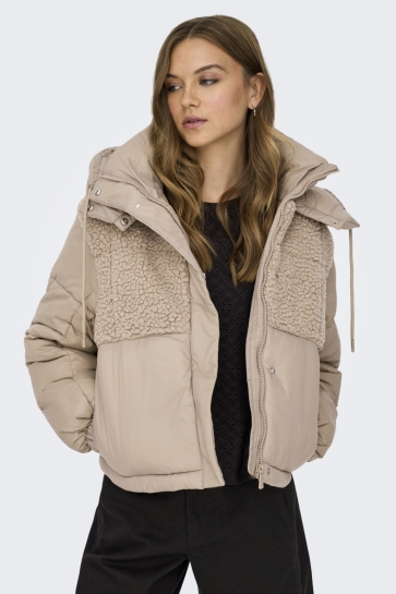 Only Jas ONLAGNES LIFE TEDDY MIX PUFFER CS O 15357839 SILVER MINK