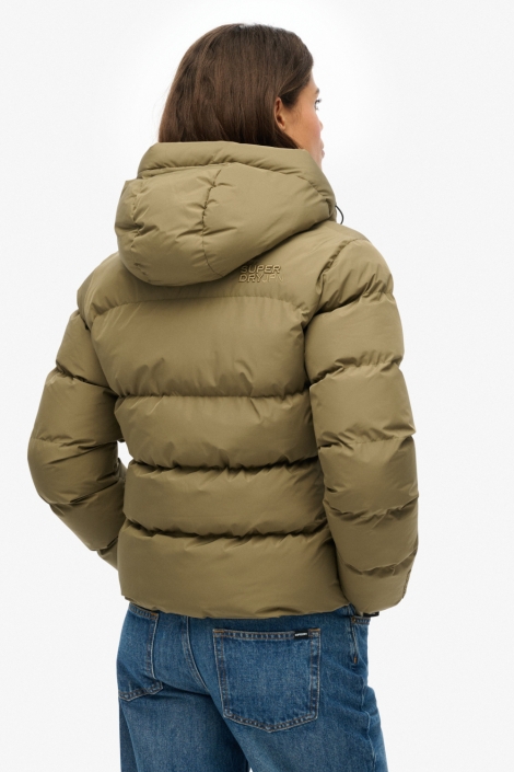 Superdry groene dames jas | Model achteraanzicht