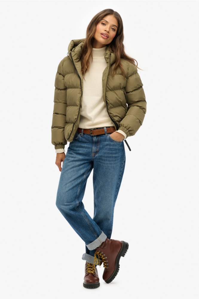 Superdry groene dames jas | Model