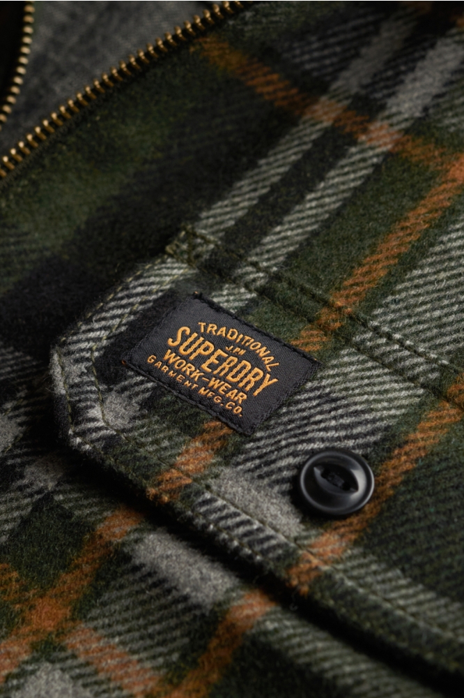 Superdry groene heren overhemd | Close up