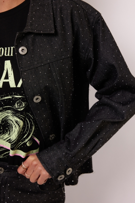 Fluresk grijze dames jas | Close up