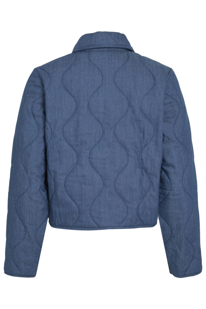 Vila blauwe dames jas | Achteraanzicht