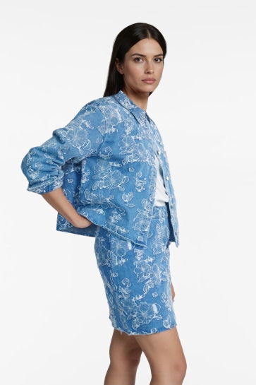 Vila Jas VIIANAIS NEW L/S JACQUARD DENIM JAC 14114181 Light Blue Deni/JAQUARD