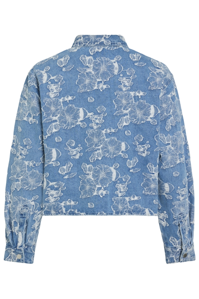 Vila blauwe dames jas | Achteraanzicht