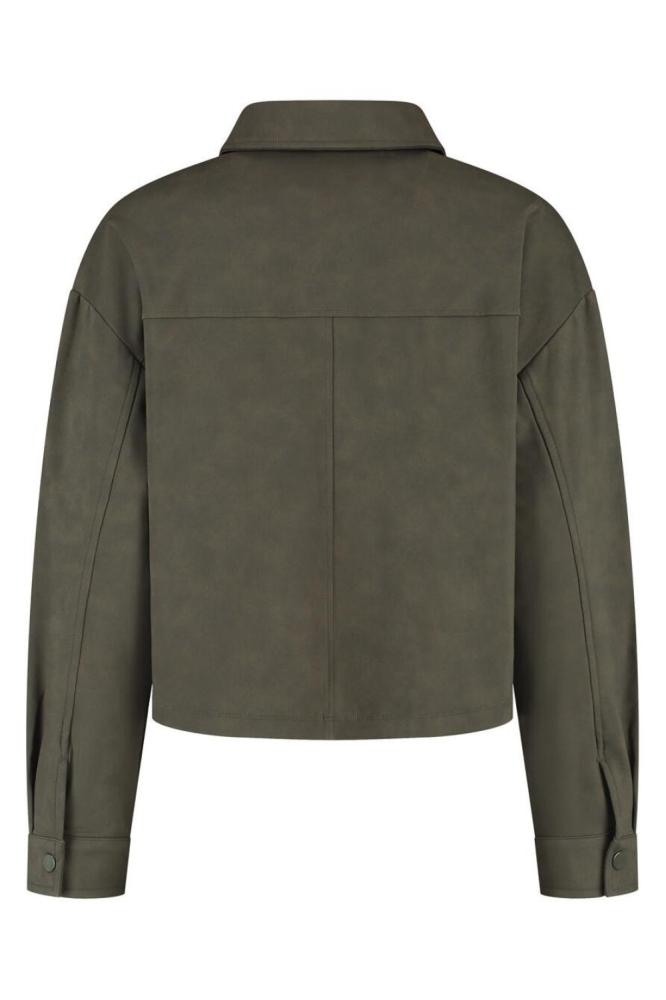 Lady Day groene dames blouse | Achteraanzicht