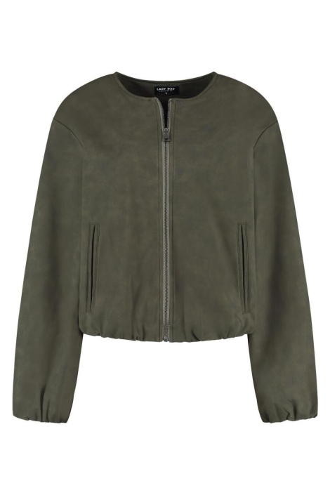 Lady Day groene dames jas | Vooraanzicht