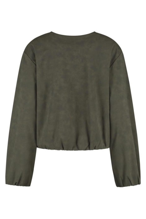 Lady Day groene dames jas | Achteraanzicht