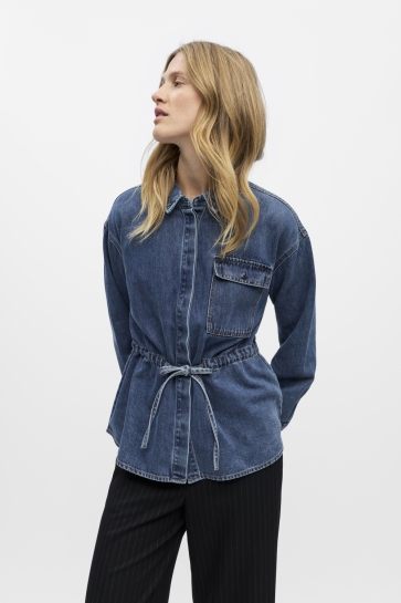 Object Jas OBJROSIE L/S JACKET E AW FAIR 25 23048863 MEDIUM BLUE DENIM