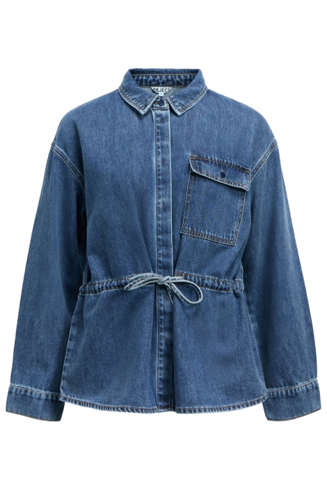 Object blauwe dames jas | Vooraanzicht