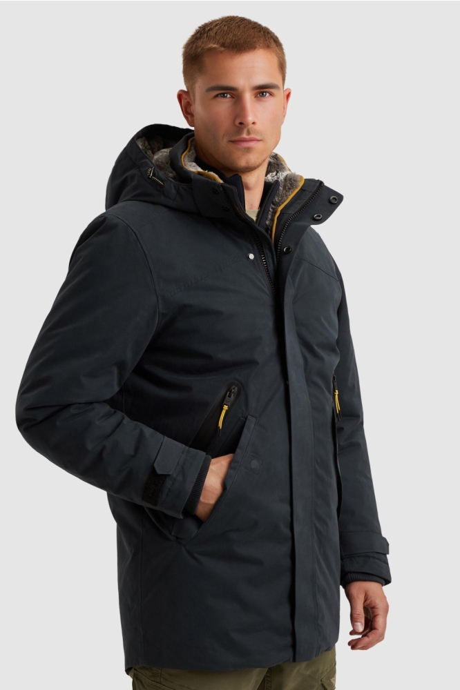 PME legend blauwe heren jas | Model zijaanzicht