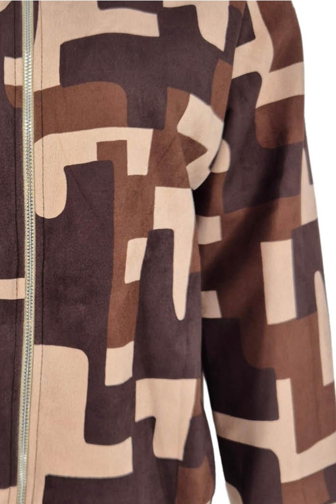 FOS Amsterdam bruine dames blazer | Close up