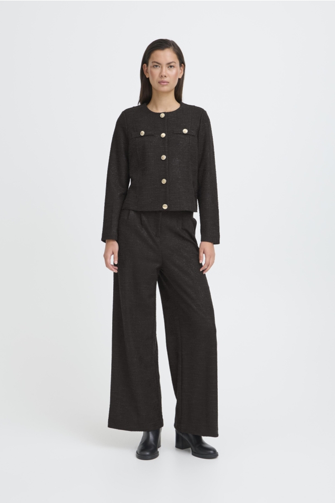 Ichi zwarte dames blazer | Model