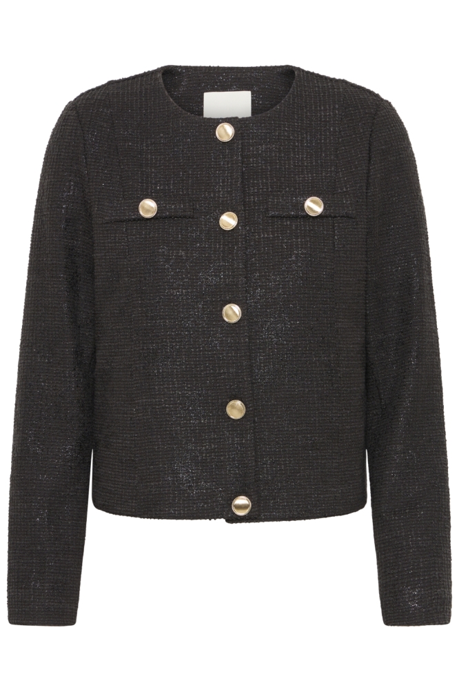 Ichi zwarte dames blazer | Vooraanzicht