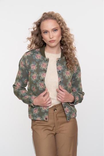 Geisha Jas BOBERJASJE MET BLOEMEN DESSIN 55884 20 530 Green/Coral