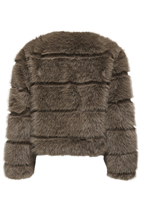 Jacqueline de Yong bruine dames jas | Achteraanzicht