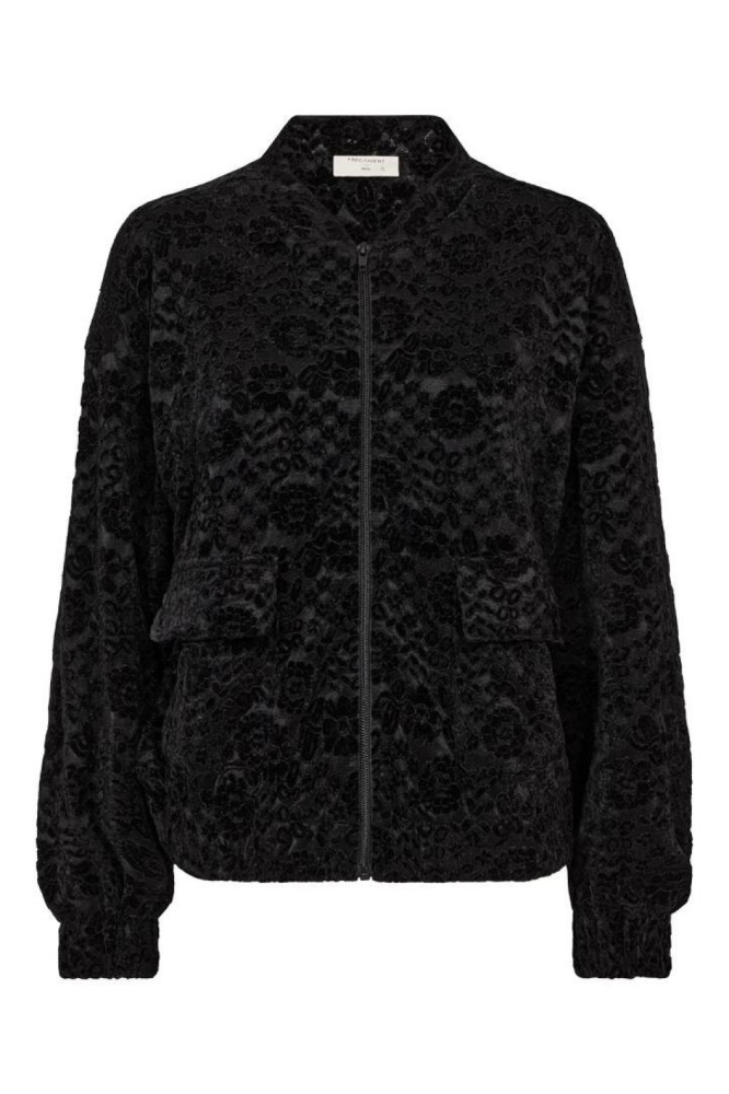 Freequent zwarte dames jas | Vooraanzicht