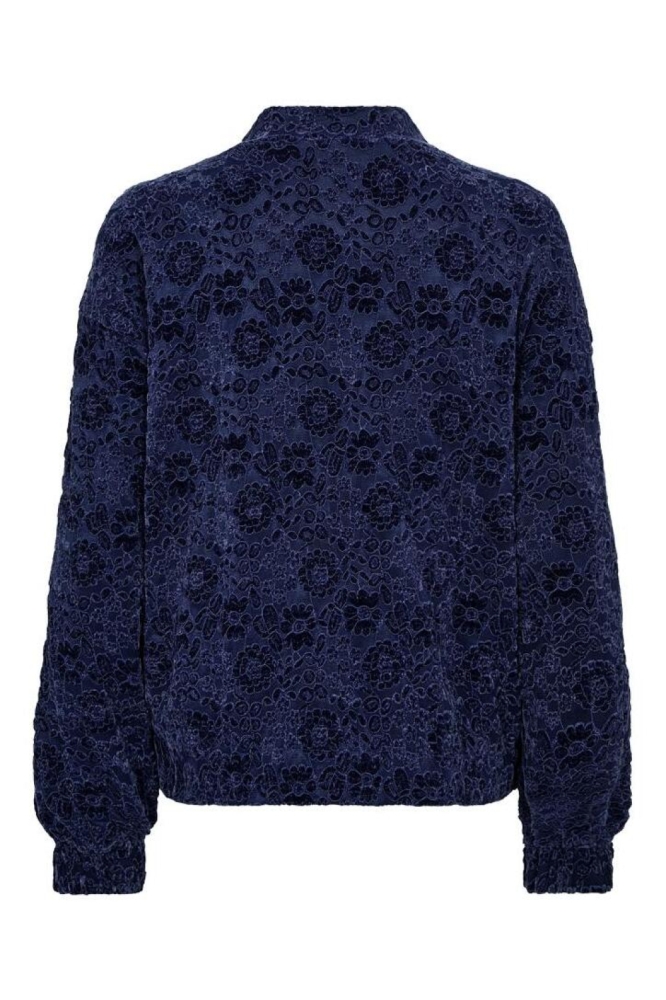 Freequent blauwe dames jas | Achteraanzicht