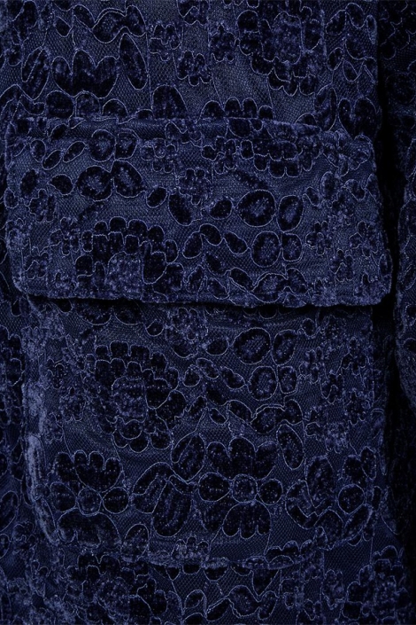 Freequent blauwe dames jas | Close up