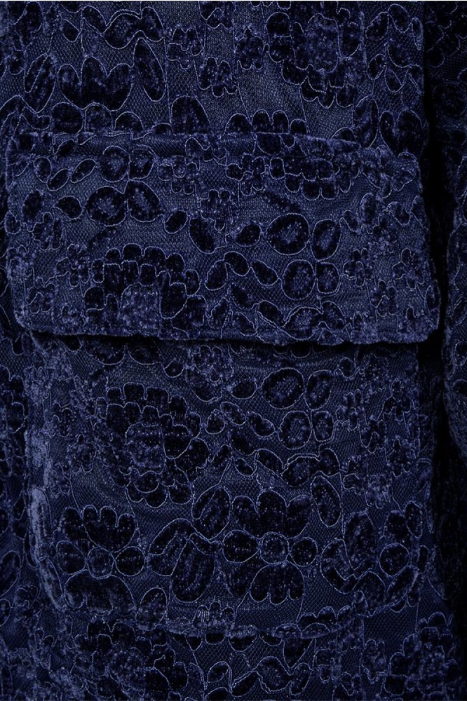 Freequent blauwe dames jas | Close up