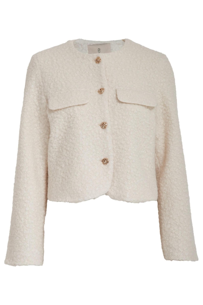 Peppercorn ecru dames jas | Vooraanzicht