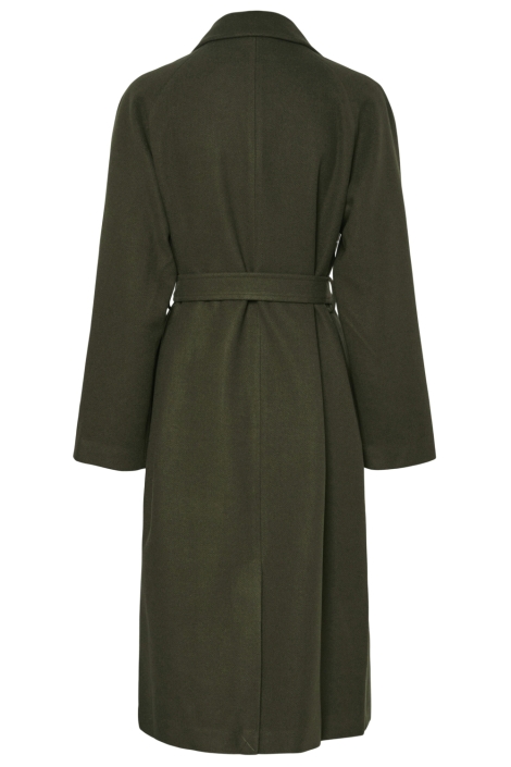 Pieces groene dames jas | Achteraanzicht