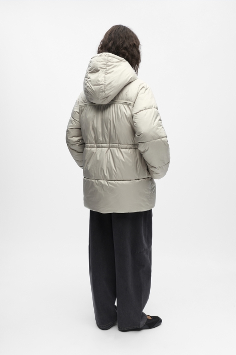 Object ecru dames jas | Model achteraanzicht