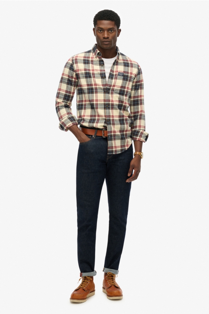 Superdry beige heren overhemd | Model