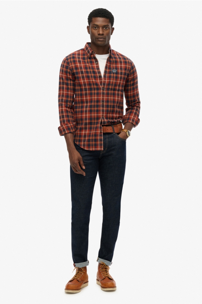 Superdry oranje heren overhemd | Model