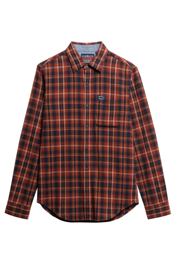 Superdry oranje heren overhemd | Vooraanzicht