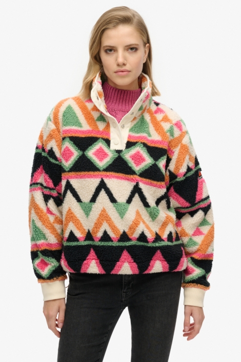 Superdry multi color dames trui | Model vooraanzicht